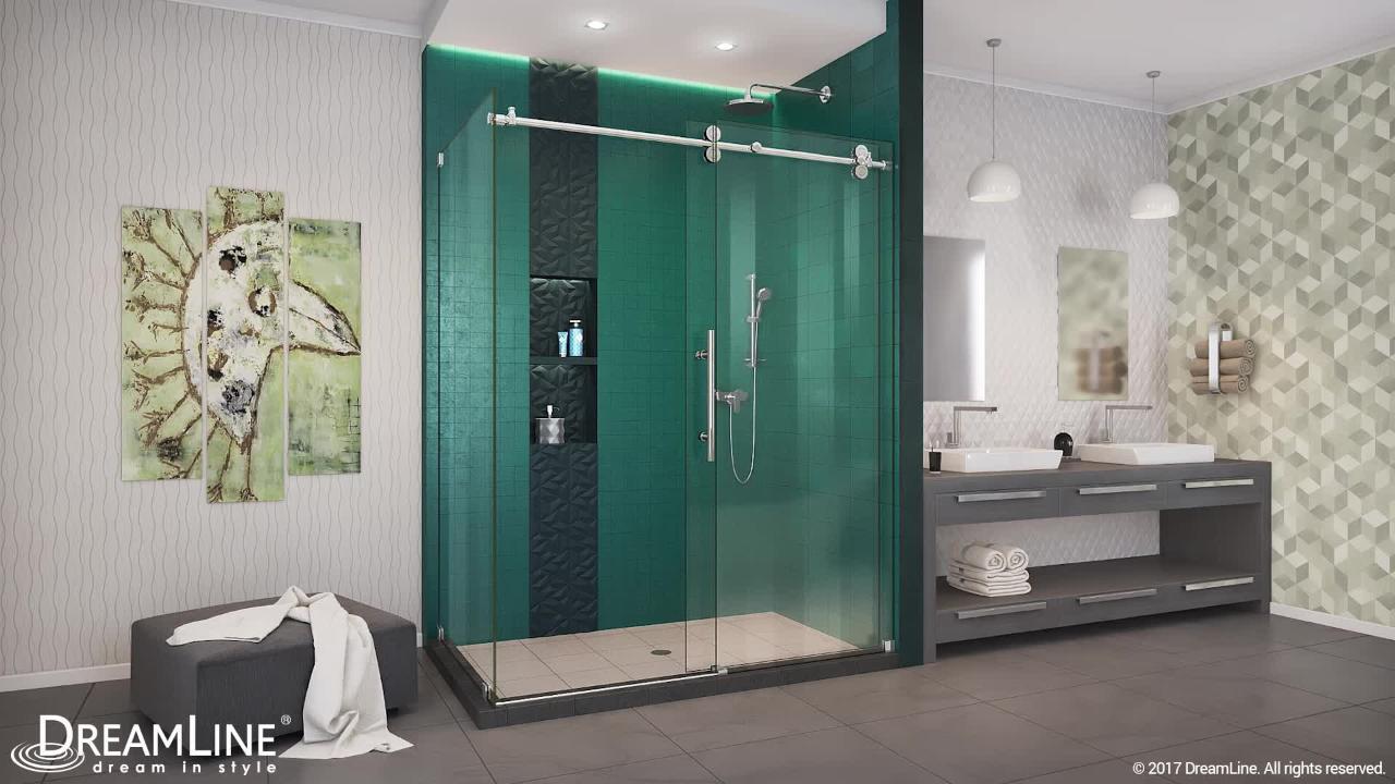 DreamLine Enigma-XO 34-1/2 in. D x 54 in. W x 76 in. H Frameless