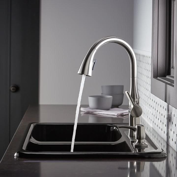 Rubicon Single-Handle Pull-Down Sprayer Kitchen Faucet in Vibrant Stainless Rubicon Single-Handle Pull-Down Sprayer Kitchen Faucet in Vibrant Stainless