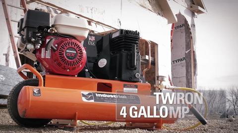 Industrial Air 8 Gal. Portable Wheelbarrow Air Compressor with 5.5 HP Honda Gas Engine