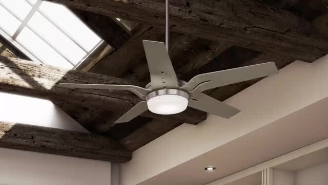 Casablanca Correne LED 56-in Brushed Nickel Indoor Ceiling Fan with Remote (5-Blade)