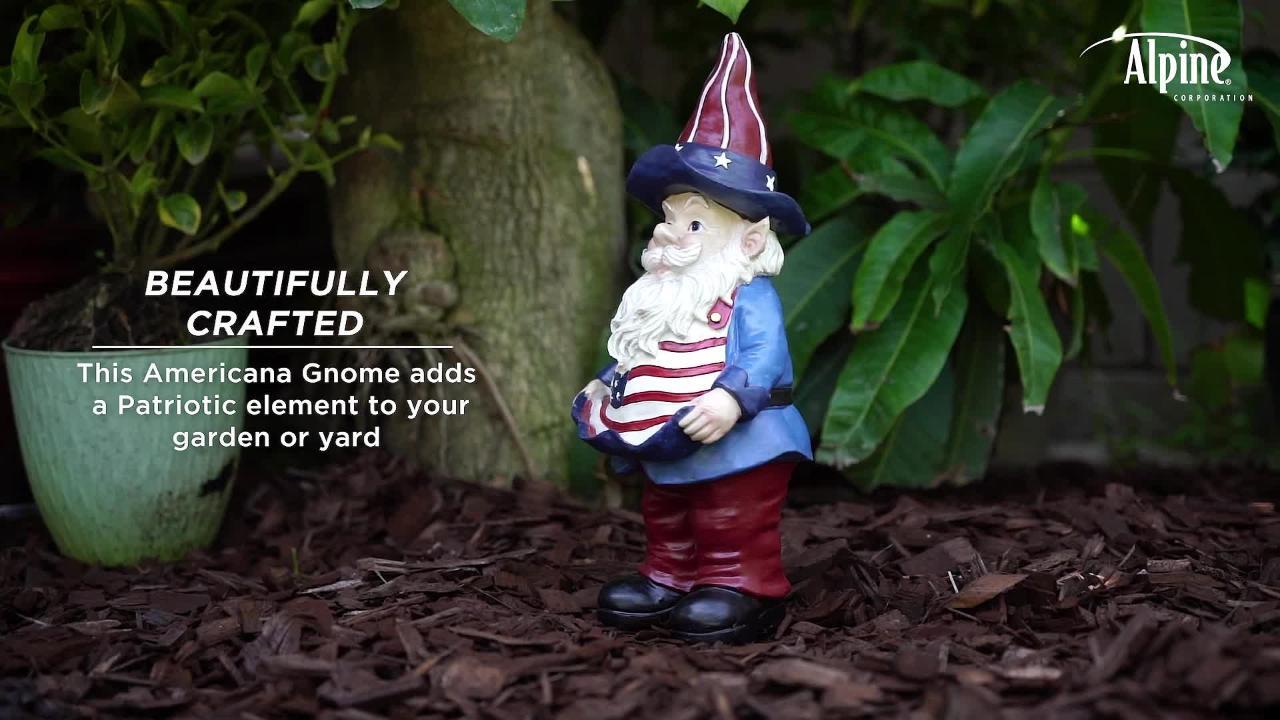 Alpine Corporation 12 in. Tall Outdoor Americana Garden