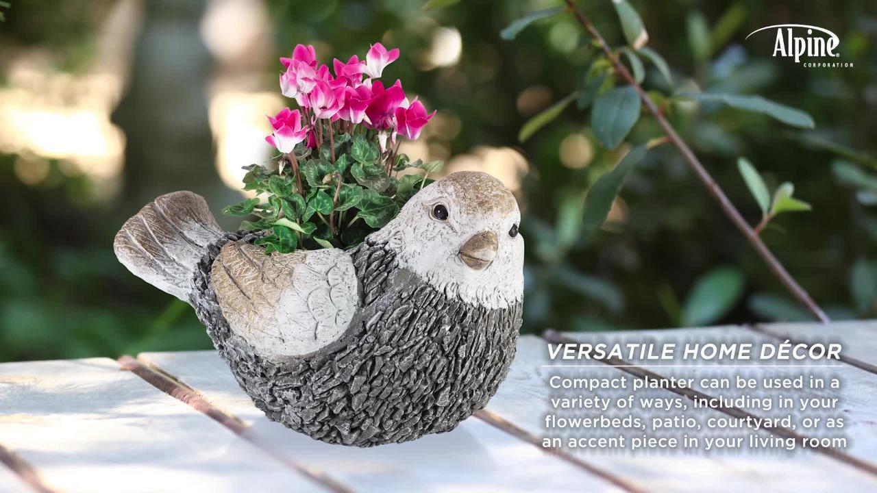 Alpine Corporation 11 in. Tall Indoor/Outdoor Bird Shaped