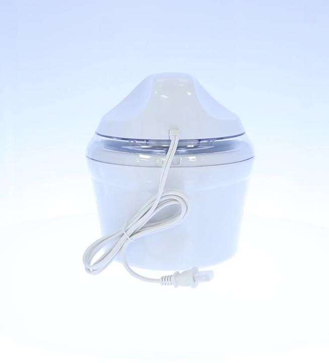 1 Qt. White Ice Cream Maker and Frozen Yogurt Machine with Recipe Booklet