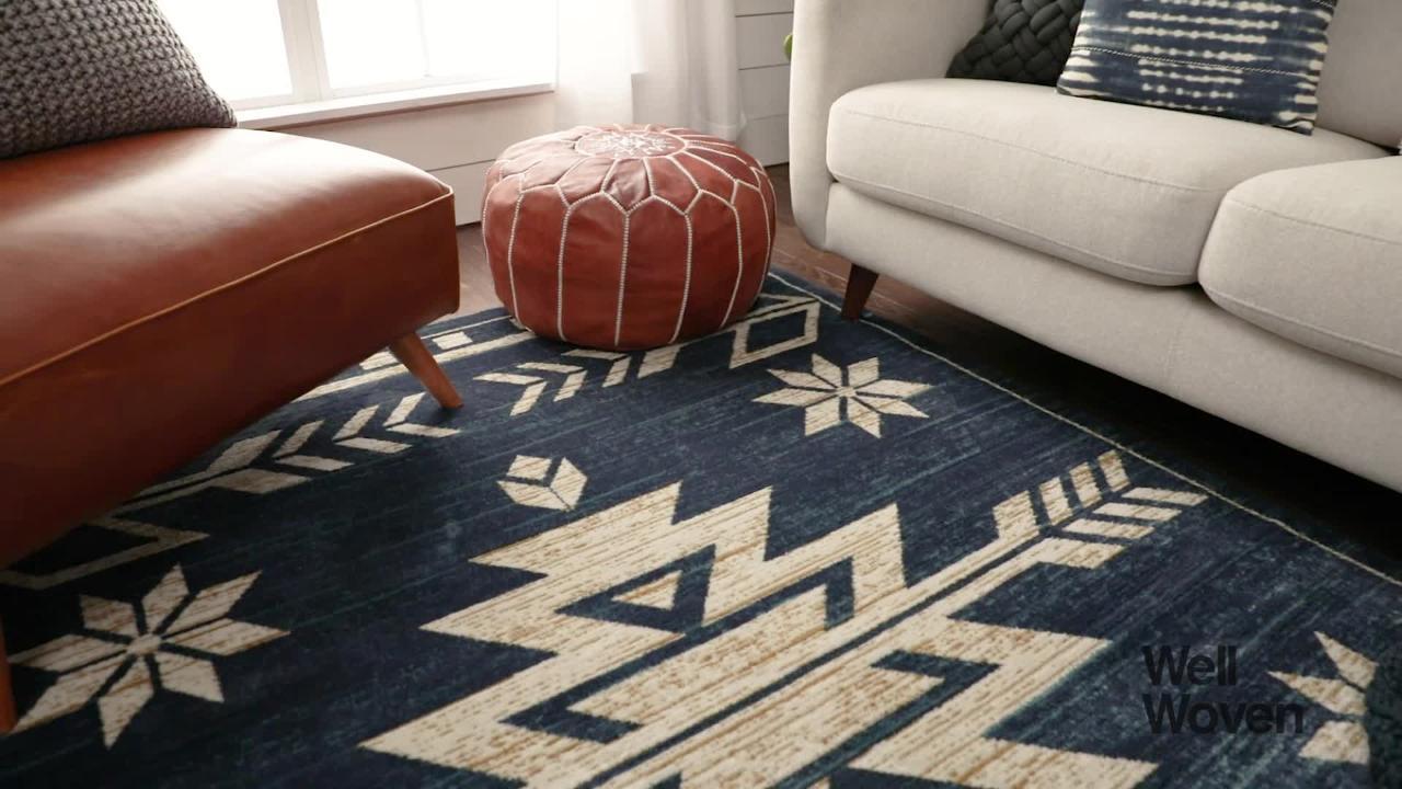 $145, 9'x12' Highland Hand Woven Striped Jute/Wool Area Rug Blue - Threshold™ de high quality