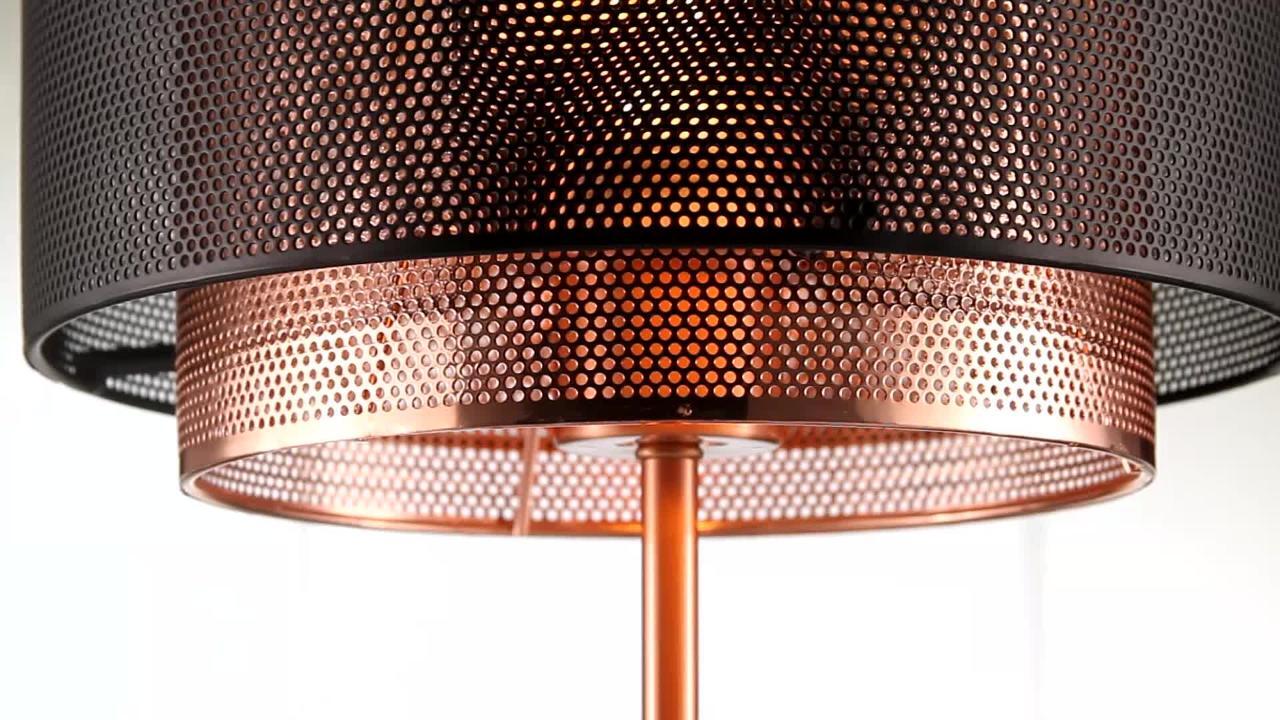 JONATHAN Y Tribeca 19.7 in. Metal LED Table Lamp, Copper/Black