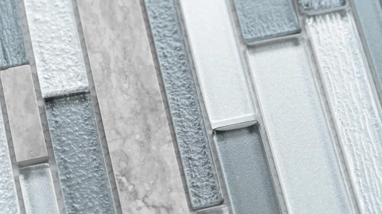 MSI Madison Avenue Interlocking 12 in. x 12 in. x 8mm Textured Glass Metal Mosaic Wall Tile (1 sq. ft.) MSI Madison Avenue Interlocking 12 in. x 12 in. x 8mm Textured Glass Metal Mosaic Wall Tile (1 sq. ft.)