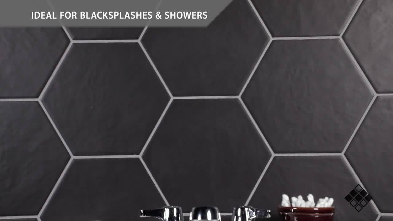 Metro Grey Hexagon 14 in. x 16 in. Matte Glazed Porcelain Floor and Wall Tile (10.07 sq. ft. / Case) Metro Grey Hexagon 14 in. x 16 in. Matte Glazed Porcelain Floor and Wall Tile (10.07 sq. ft. / Case)