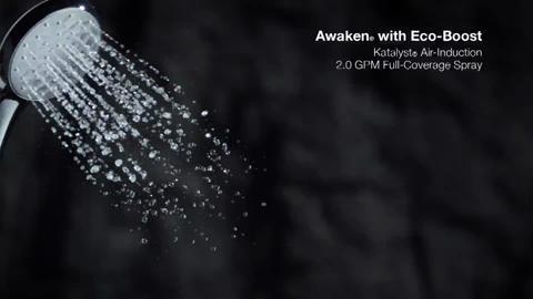 KOHLER Awaken 3-Spray Patterns 3.8 in. Single Wall Mount Handheld Shower Head in Polished Chrome