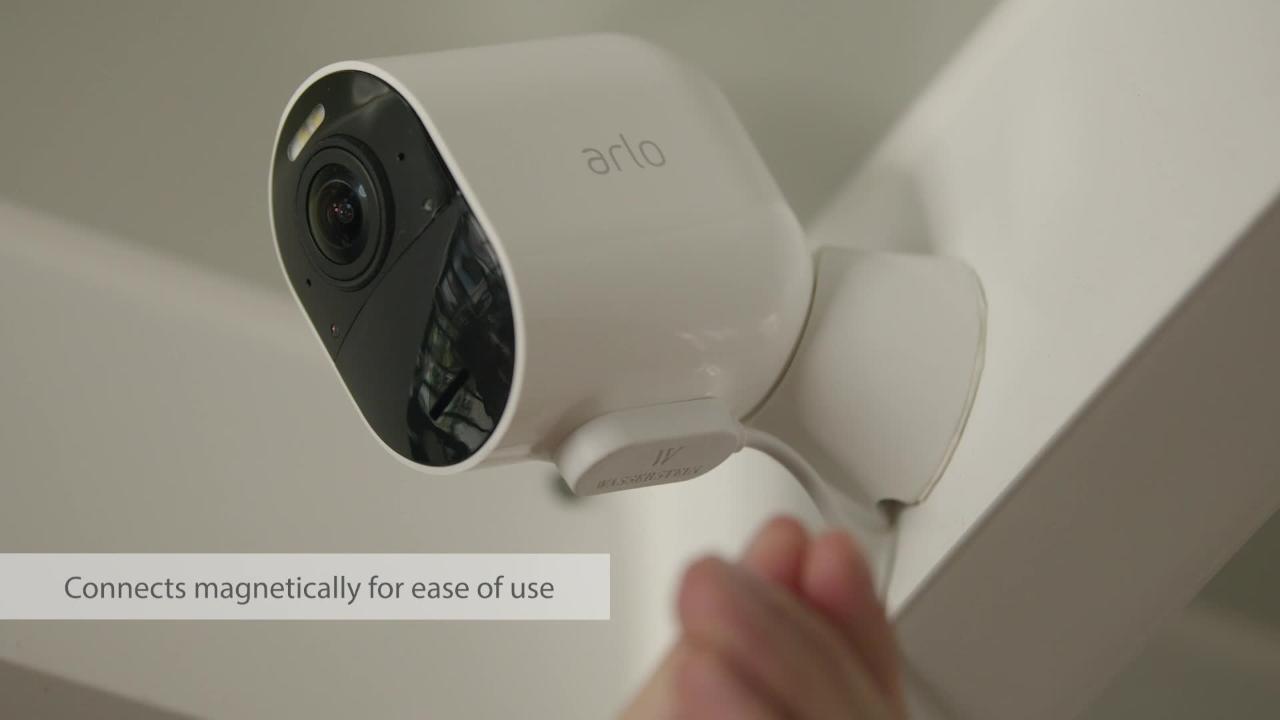 Wasserstein Arlo Ultra Ultra 2 And Pro 3 Pro 4 Indoor 16 Ft Magnetic Charging Cable With Quick Charge Power Adapter White 4897080228877 The Home Depot