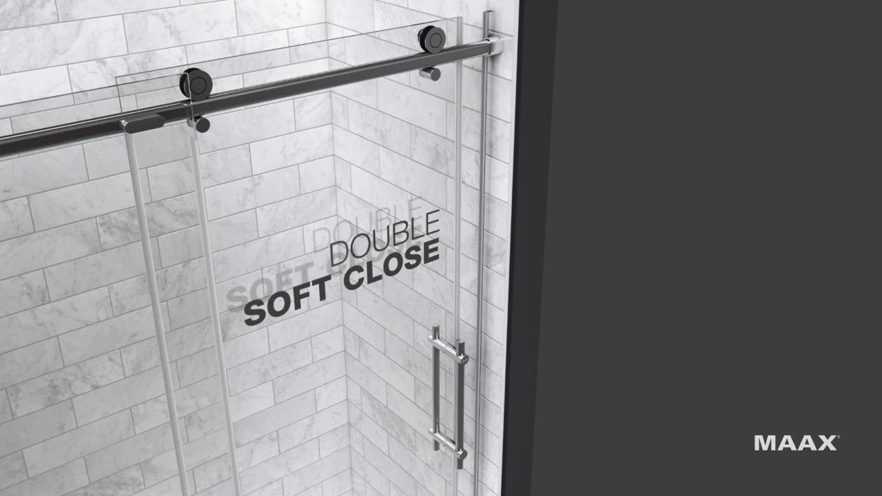 MAAX Odyssey SC 57 in. to 59-1/2 in. x 78 in. Frameless Sliding 