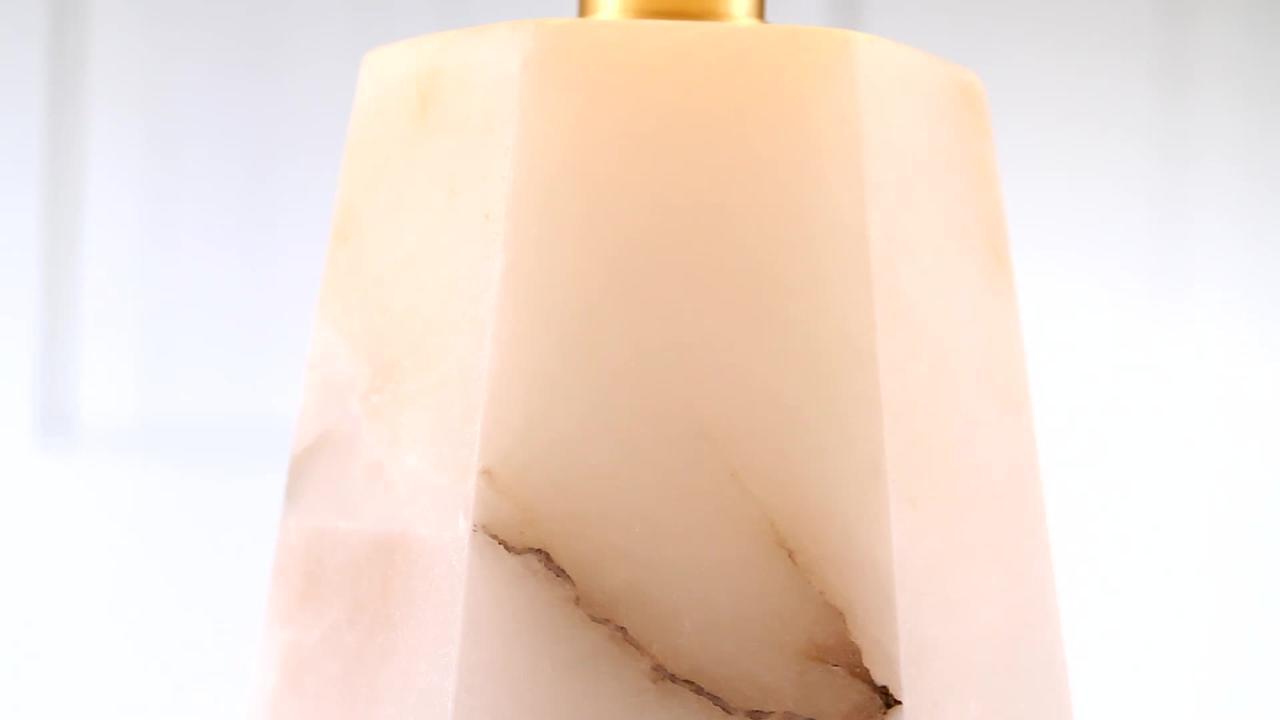 JONATHAN Y Xio 25.5 in. Alabaster LED Table Lamp, White JYL6205A