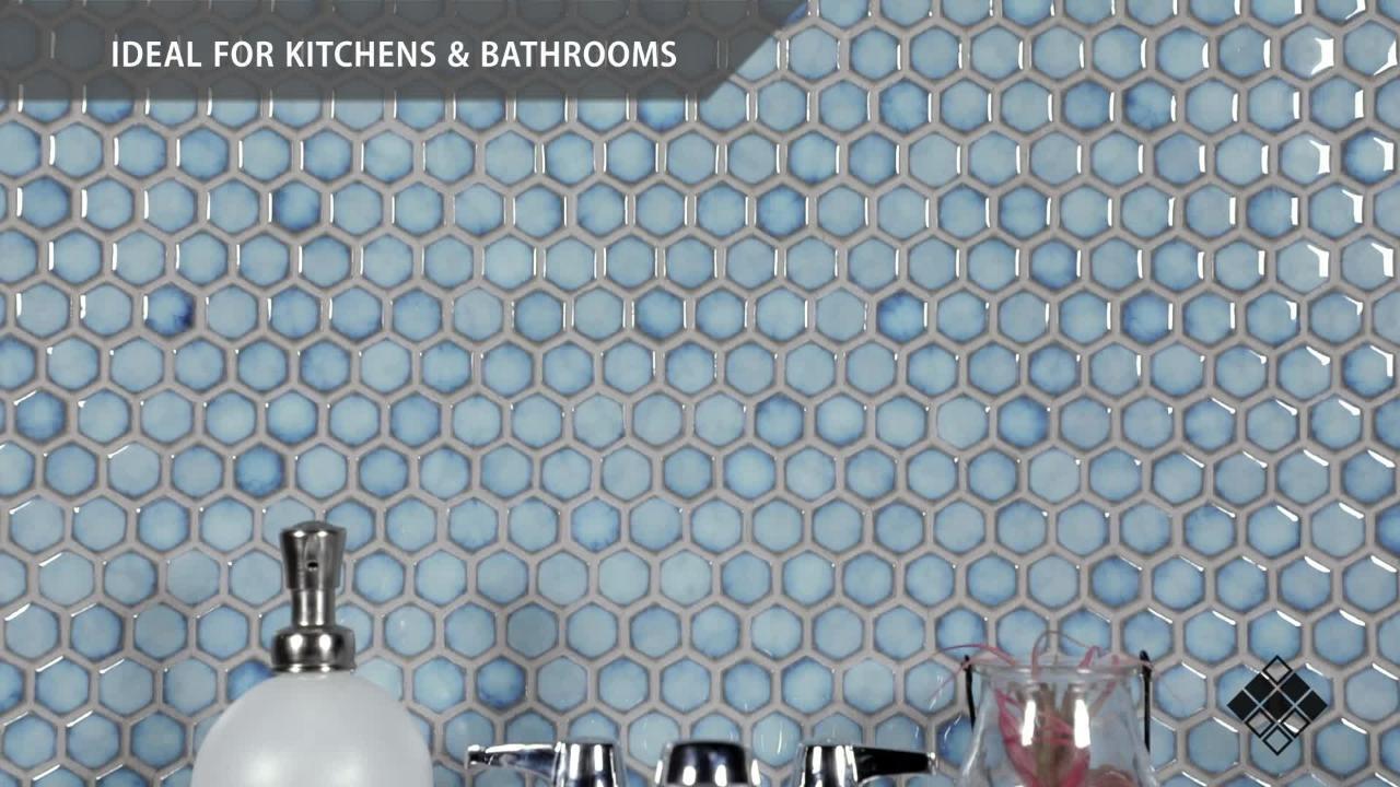 Merola Tile Hudson 1 in. Hex Marine 11-7/8 in. x 13-1/4 in