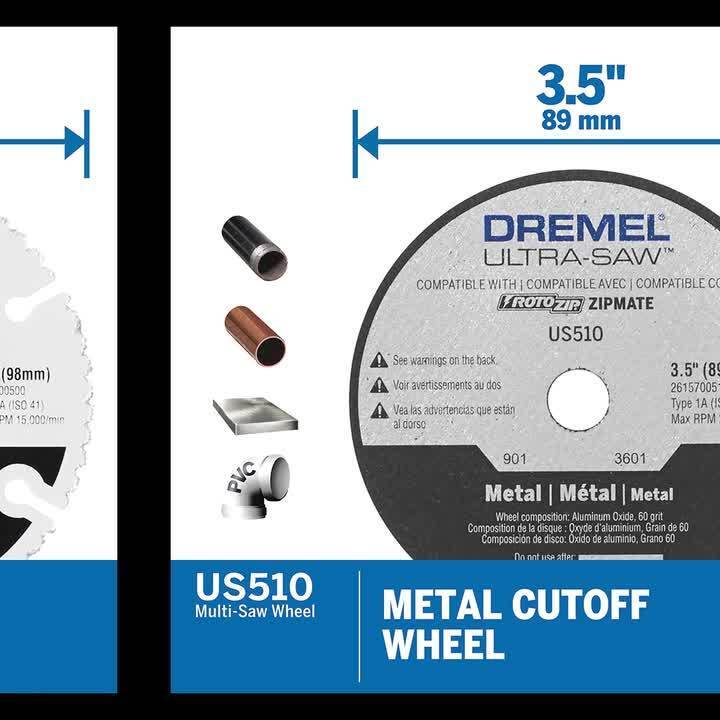 Dremel Ultra-Saw 3.5 in. Metal Cut-Off Wheel US510-01 The Home Depot
