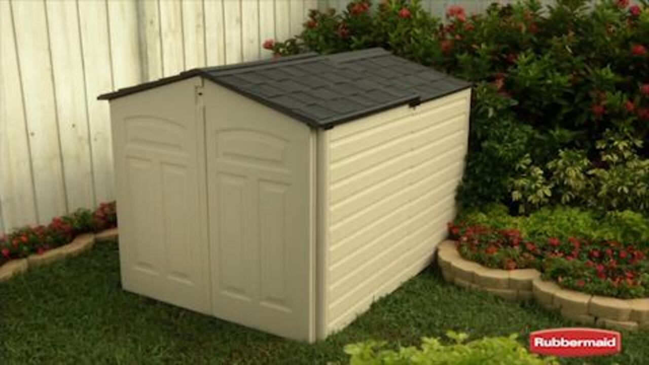 Rubbermaid Large Horizontal Resin Weather Resistant Outdoor Storage Shed  Review 