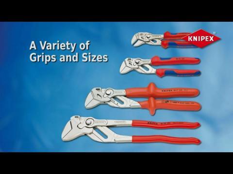 KNIPEX Heavy Duty Forged Steel 12 in. Pliers Wrench with Nickel