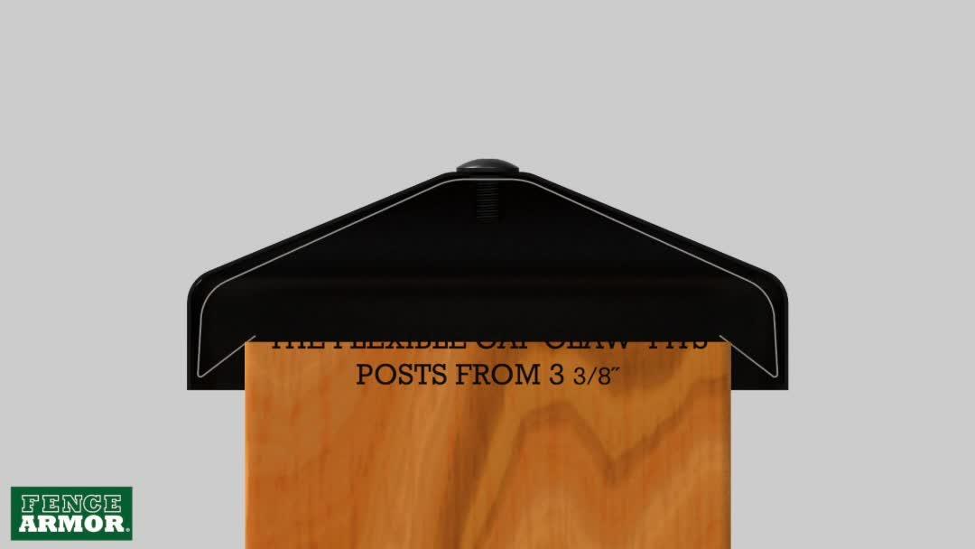 Fence Armor 4 in. x 4 in. Universal Black Metal Post Cap, fits 3-3/8 in. to 4-1/8 in.