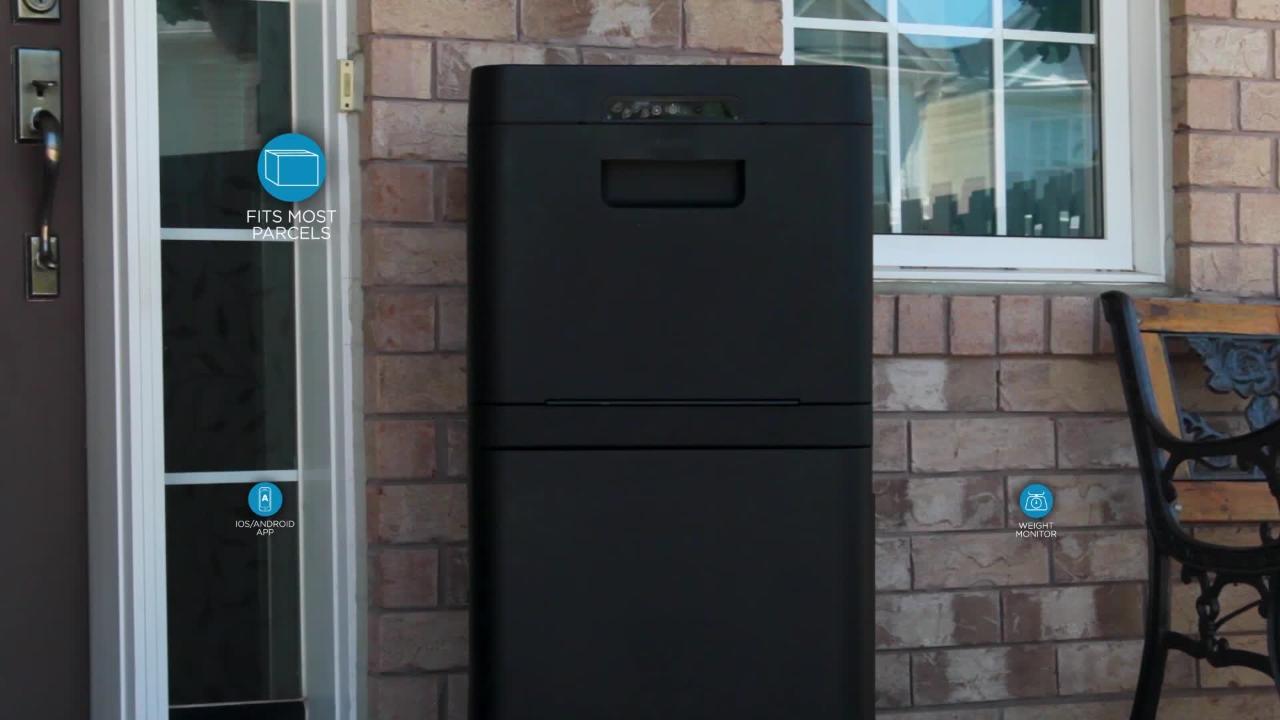 Gray Floor Mount Parcel Security Mailbox Gray Floor Mount Parcel Security Mailbox