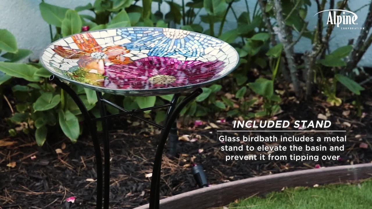 Mosaic Glass Tile Birdbath Mosaic Glass Tile Birdbath | 1-800-Flowers Gifts & More Delivery