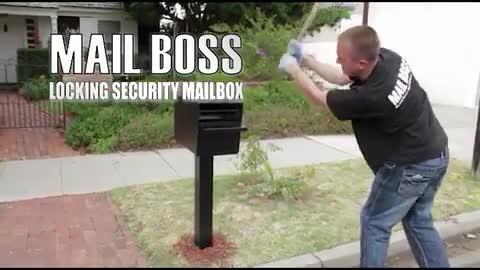 Package Master Locking Post-Mount Mailbox with High Security Reinforced Patented Locking System, Black Package Master Locking Post-Mount Mailbox with High Security Reinforced Patented Locking System, Black