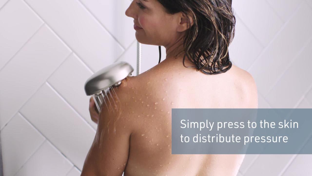 HydroRoller Massage 3-Spray 7.5 in. Dual Handheld Shower Head with Body Spray in Spot Resist Brushed Nickel