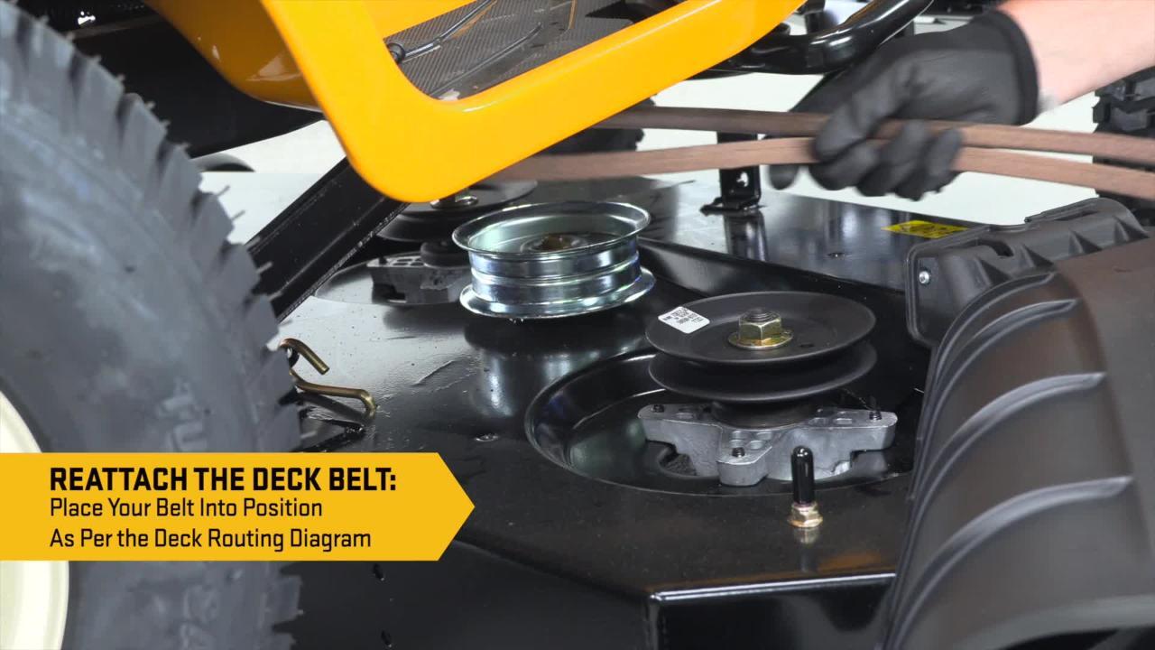 How to Tighten Drive Belt on Cub Cadet  