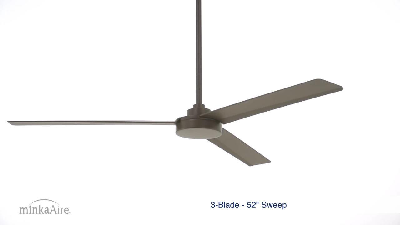 Roto XL 62 in. Indoor/Outdoor Oil Rubbed Bronze Ceiling Fan with Wall  Control