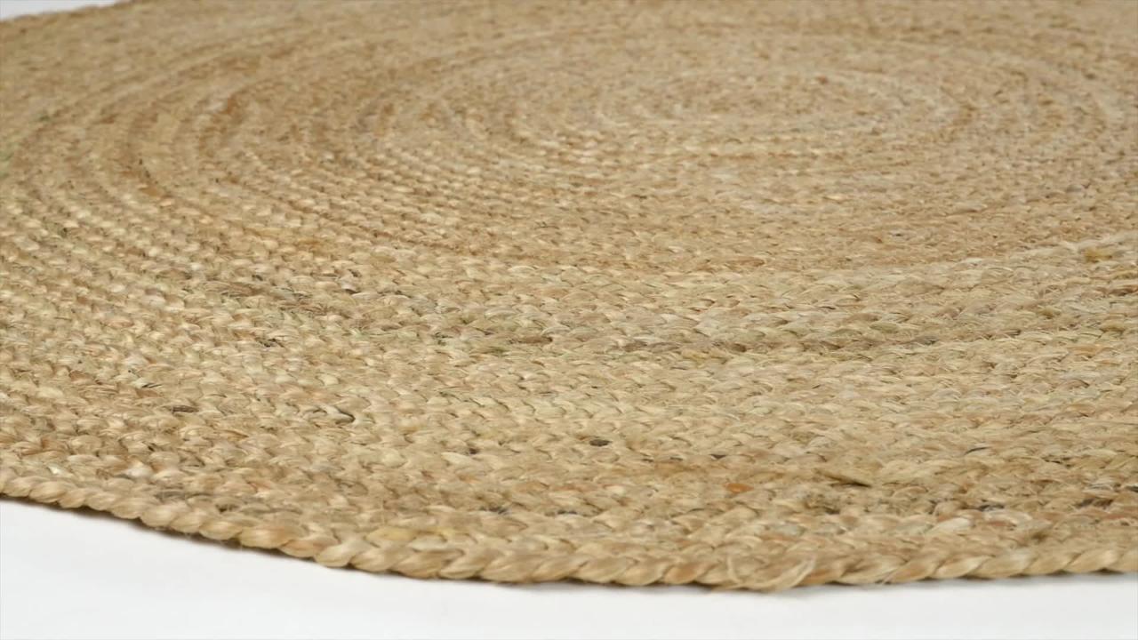 Finn Boutique Tan Natural 8 ft. x 8 ft. Round Organic Jute Area