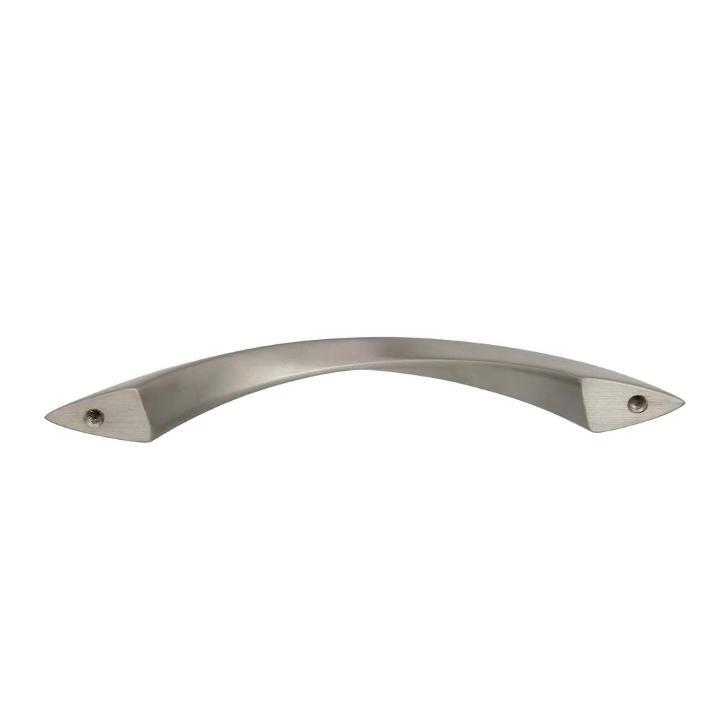 Amerock Essential'Z 5-1/16-in (128mm) Center to Center Satin Nickel Matte Arch Handle Drawer Pull