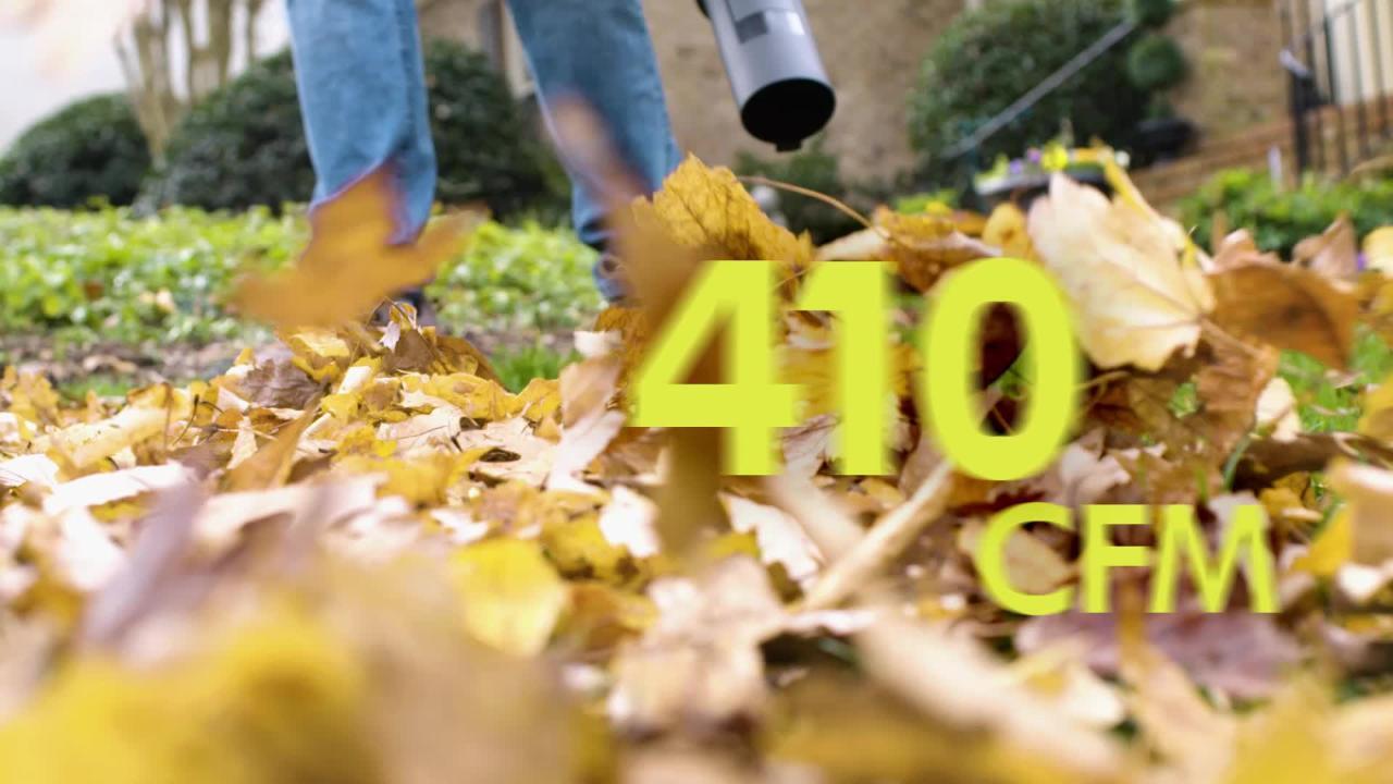 RYOBI - ONE+ 18V Brushless Whisper Series 110 MPH 410 CFM Cordless Battery Jet Fan Leaf Blower with 4.0 Ah Battery and Charger