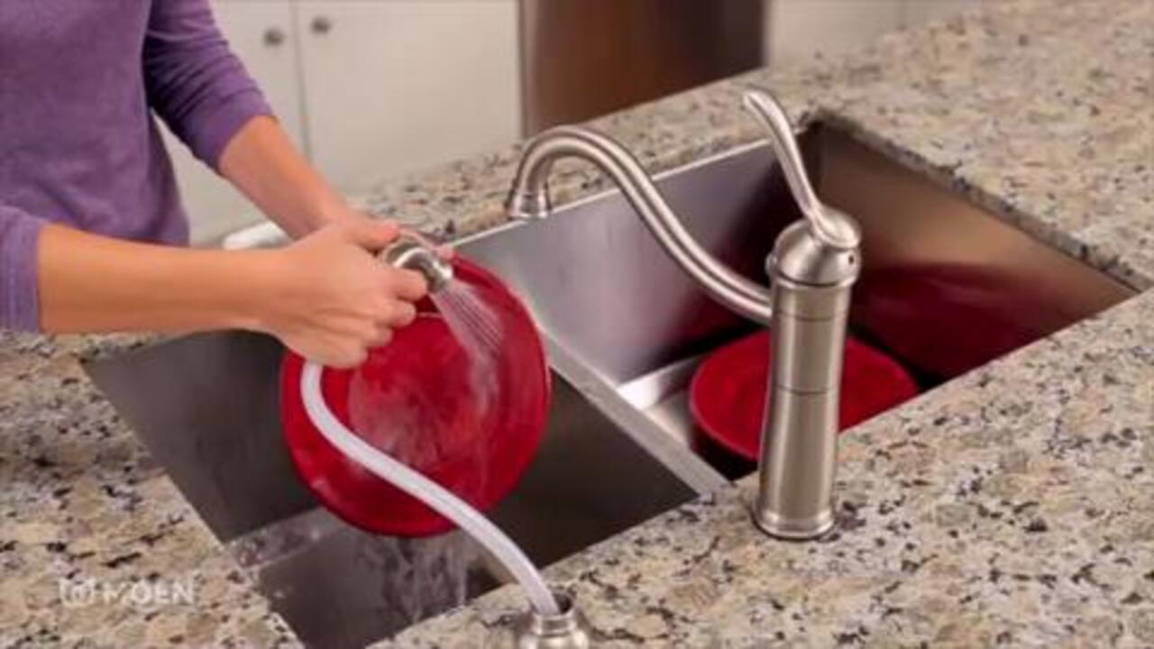 MOEN Walden Single-Handle Standard Kitchen Faucet with Side Sprayer 