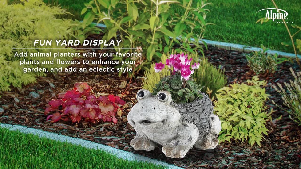Alpine Corporation 11 in. Tall Indoor/Outdoor Frog Garden Planter and Yard Decoration QWR480 - The Home Depot Alpine Corporation 11 in. Tall Indoor/Outdoor Frog Garden Planter and Yard Decoration QWR480 - The Home Depot