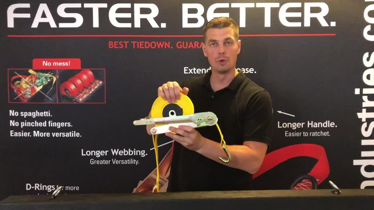 Retractable Ratchet Tie-Down Strap 10000 lbs. Retractable Ratchet Tie-Down Strap 10000 lbs.