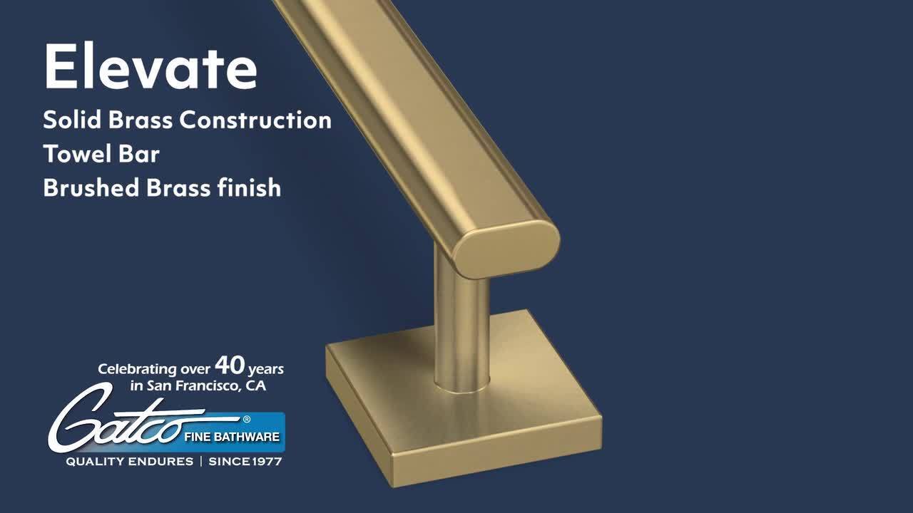 Elevate 24 in. Towel Bar in Brushed Brass