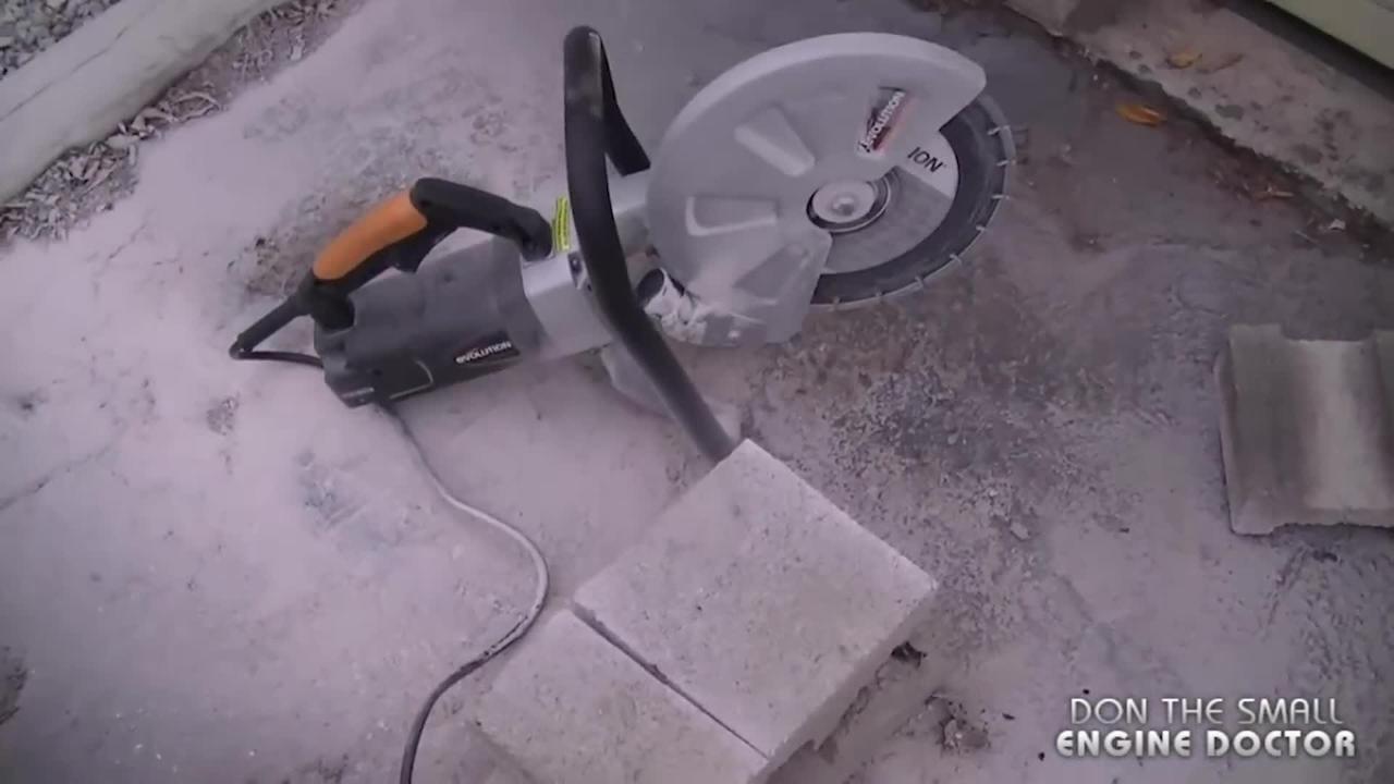 Evolution Power Tools - 15 Amp 12 in. Corded Portable Concrete Saw