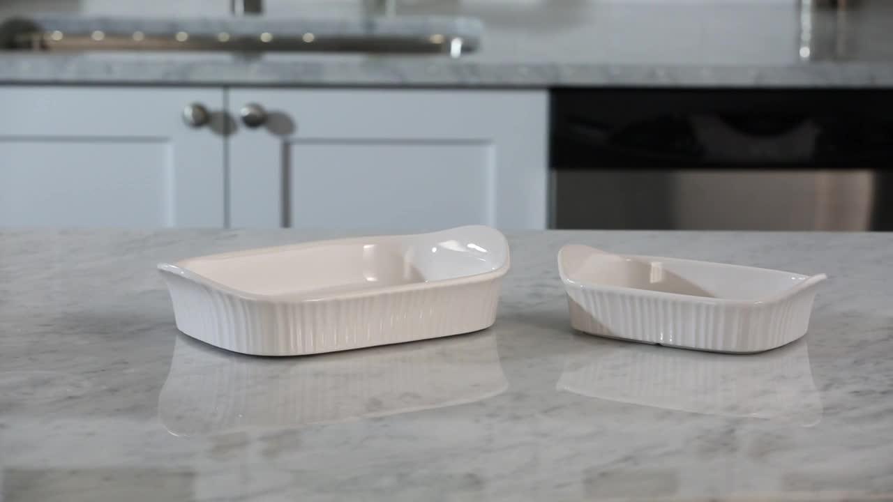 Corningware French White 6-Piece Ceramic Bakeware Set 1074887 - The Home  Depot
