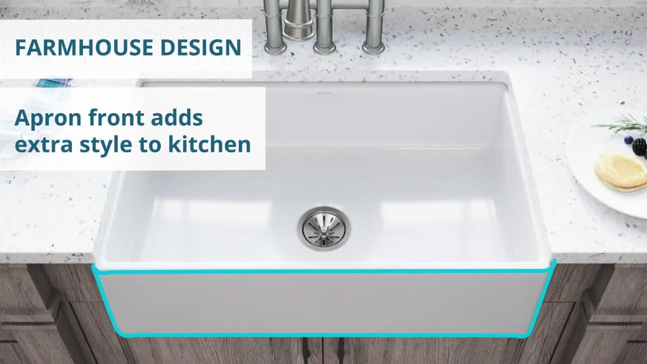 Burnham White Fireclay 36 in. Single Bowl Farmhouse Apron Kitchen Sink Burnham White Fireclay 36 in. Single Bowl Farmhouse Apron Kitchen Sink