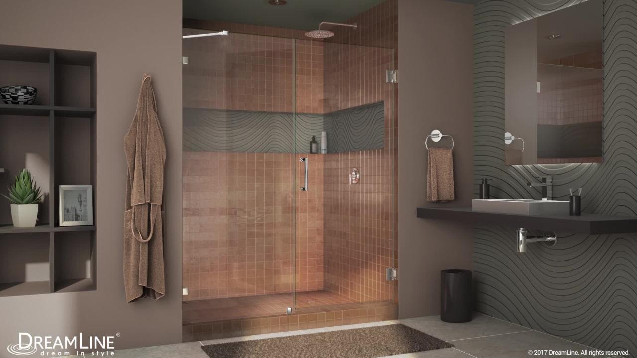 Dreamline Unidoor Lux 58 In X 72 In Frameless Hinged Shower Door In Chrome Shdr 23587210 01 The Home Depot