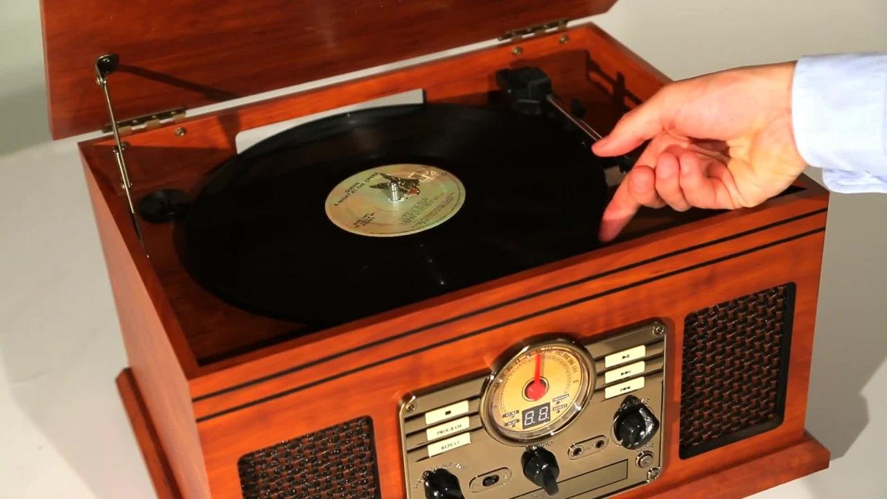 Victrola 6-in-1 Classic Wooden Turntable with Bluetooth in
