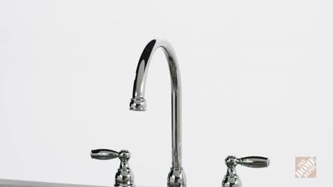 Foundations 2-Handle Standard Kitchen Faucet with Side Sprayer in Chrome Foundations 2-Handle Standard Kitchen Faucet with Side Sprayer in Chrome