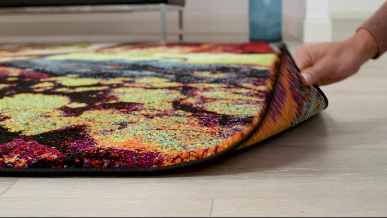 Tayse Rugs Symphony Abstract Multi-Color 3 ft. x 8 ft Tayse Rugs Symphony Abstract Multi-Color 3 ft. x 8 ft