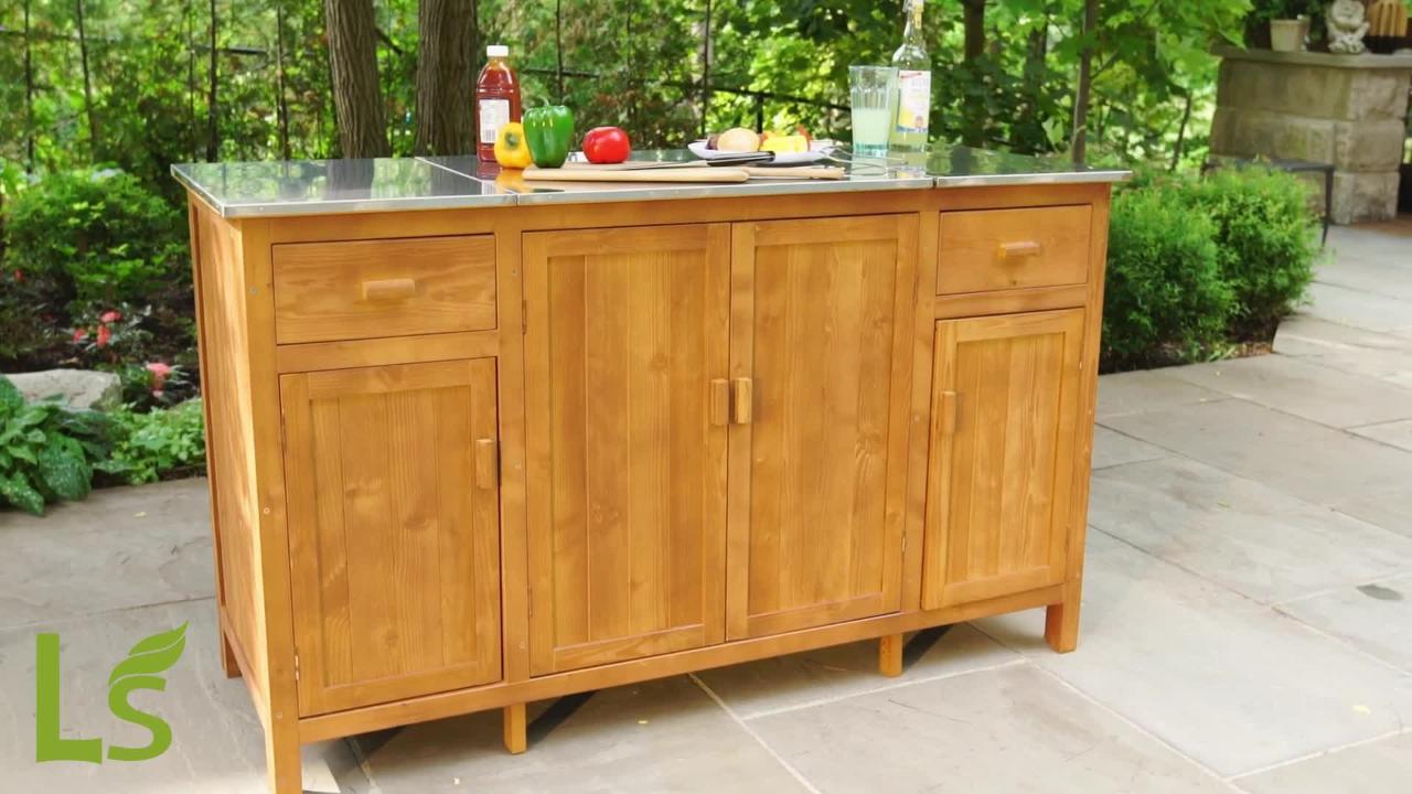 Teak outdoor on sale buffet cabinet