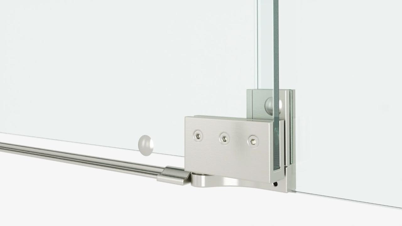 Pirouette 36 to 42 in. x 72 in. Frameless Pivot Shower Door in Chrome with Clear Glass and Handle Pirouette 36 to 42 in. x 72 in. Frameless Pivot Shower Door in Chrome with Clear Glass and Handle