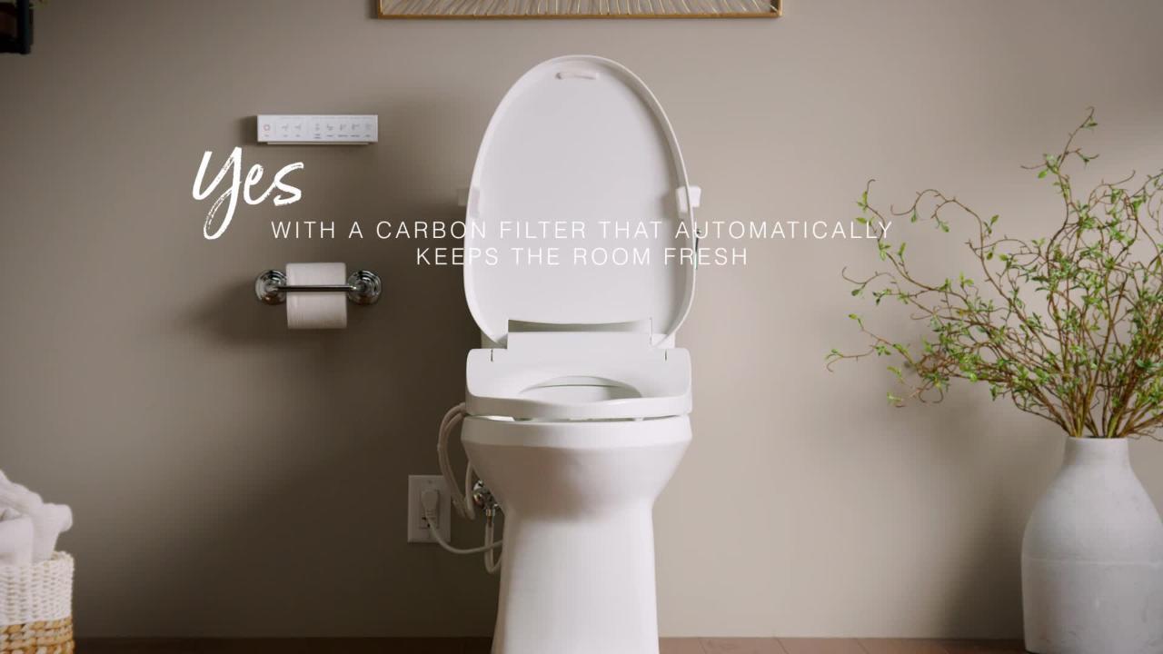 KOHLER Purewash E590 Electric Bidet Seat for Elongated Toilets in White  K-8298-0 - The Home Depot