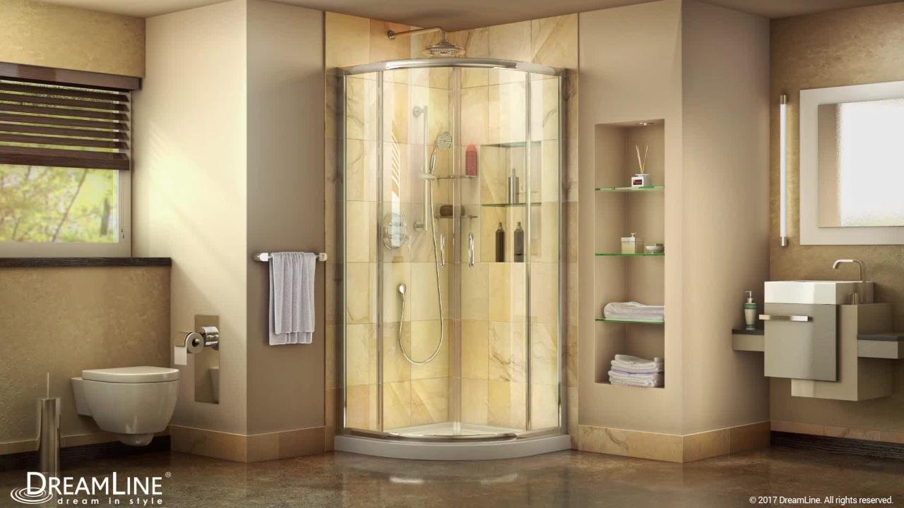 DreamLine Prime 36 in. x 74-3/4 in. Semi-Frameless Sliding Corner