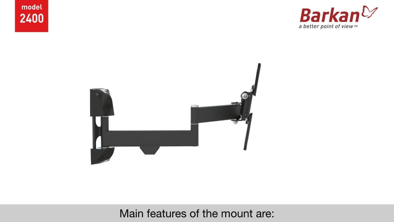 Barkan a Better Point of Barkan 13 in to 39 in Full Motion - 4 Movement Flat TV Wall Mount, up to 55 lbs, UL certified 2400.B - The Home Depot