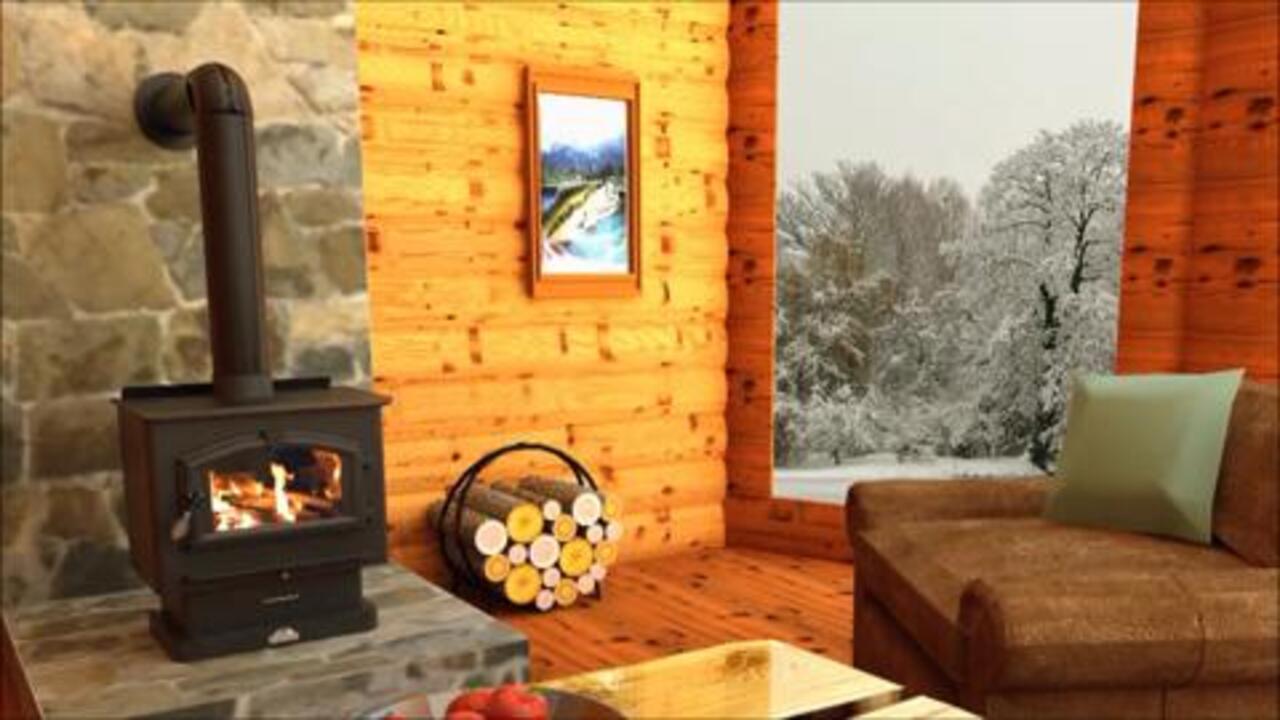 wood burning stove fireplace