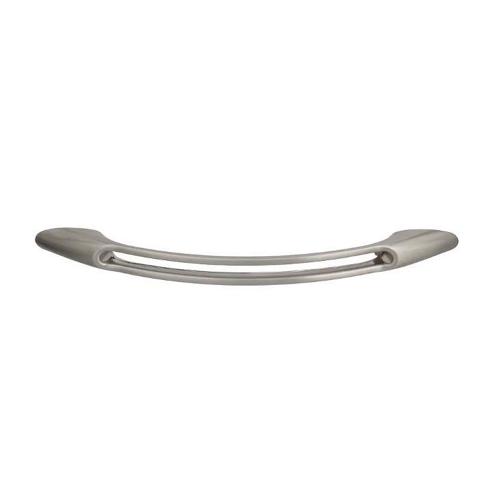 Amerock Essential'Z 5-1/16-in (128mm) Center to Center Satin Nickel Arch Bar Drawer Pull