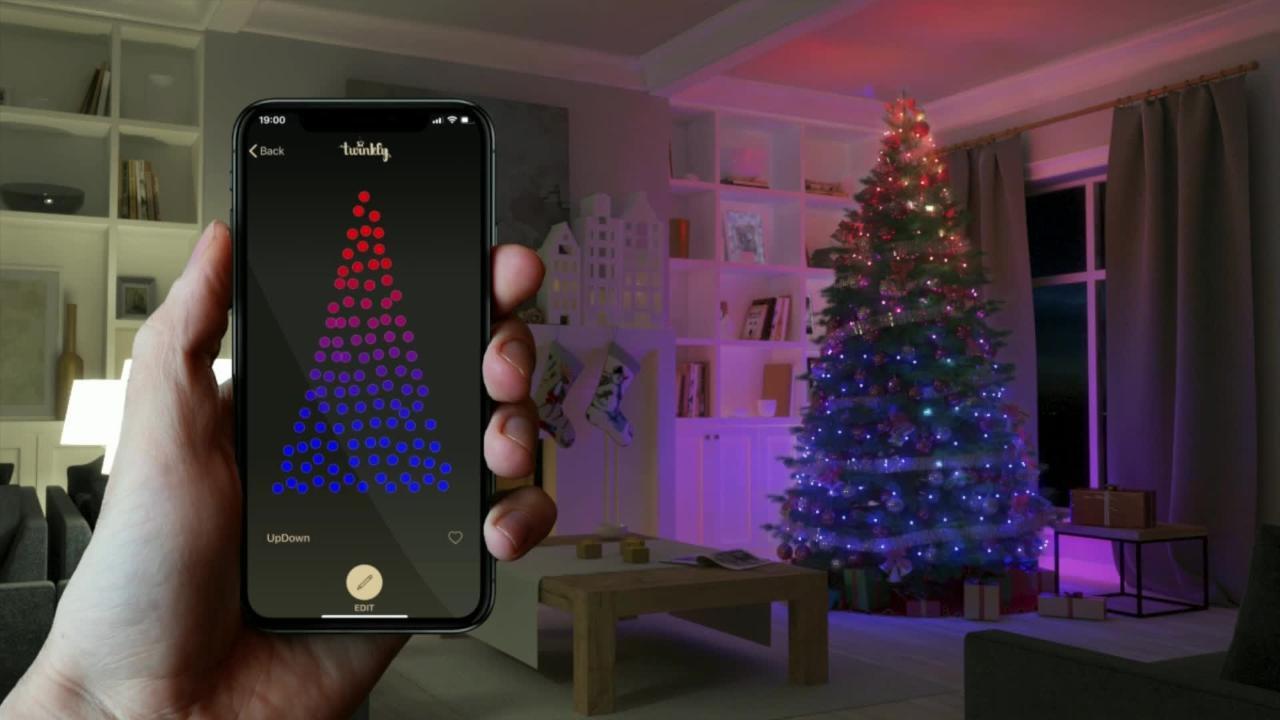 christmas tree that changes colors with app