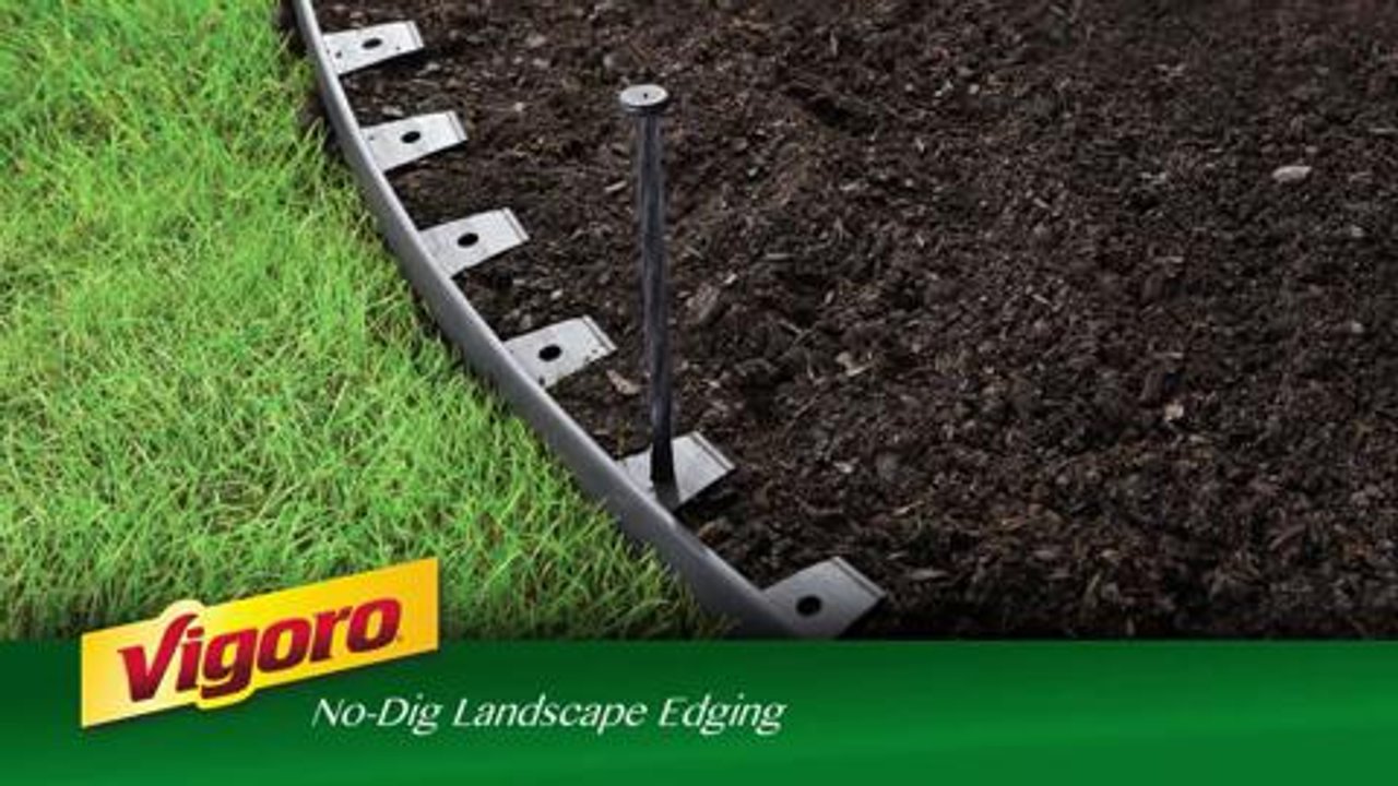 Vigoro 20 ft. No-Dig Landscape Edging Kit 3001-20HD - The Home Depot