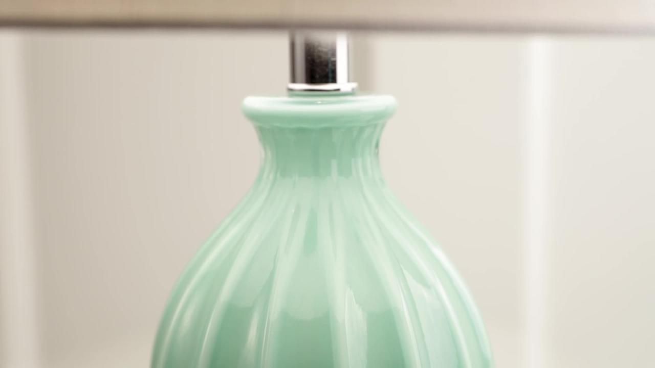 mint green lamp